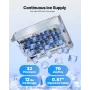 Commercial Ice Maker Machine, 40.82 kg/24h with 5.44kg Storage, 32 Cubes per Cycle, Stainless Steel Freestanding & Countertop Ic