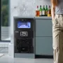 Commercial Ice Maker Machine, 40.82 kg/24h with 5.44kg Storage, 32 Cubes per Cycle, Stainless Steel Freestanding & Countertop Ic
