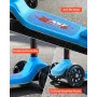 VEVOR Kick Scooter for Kids Ages 3+, 3-Wheel Toddler Scooter with Light-Up Wheels, Adjustable Height Handlebar, Wide Anti-Slip D