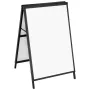 A Frame Sidewalk Sign, 24x36 Inch Heavy Duty Slide-in Signboard Holder, Double-Sided Folding Sandwich Board Signs, Steel Pavemen