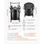 VEVOR Pressure Pot Paint Tank, 20 L Heavy Duty Steel Pressure Pot Tank, Spray Paint Pressures Pots with Three Quick-Connect Coup