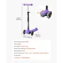 Kick Scooter for Kids Ages 3+, 3-Wheel Toddler Scooter with Light-Up Wheels, Adjustable Height Handlebar, Wide Anti-Slip Deck, L