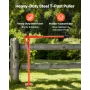 VEVOR 91,4 cm T-stolpeaftrækker, Heavy Duty stålhegnstolpeaftrækker, 300 kg belastningskapacitet, arbejdsbesparende