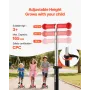 VEVOR Kick Scooter for Kids Ages 3+, 3-Wheel Toddler Scooter with Light-Up Wheels, Adjustable Height Handlebar, Wide Anti-Slip D