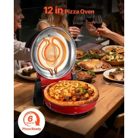 Pizzaovn, 304,8 mm elektrisk pizzakoger, 1200W elektrisk