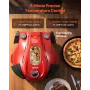 Pizza Oven, 304.8 mm Electric Pizza Maker, 1200W Electric Pizzas Cooker with Cordierite Stone, 5-Mode Temperature Control, Viewi