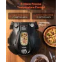 Pizza Oven, 304.8 mm Electric Pizza Maker, 1200W Electric Pizzas Cooker with Cordierite Stone, 5-Mode Temperature Control, Viewi