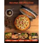 VEVOR Pizzaovn, 304,8 mm elektrisk pizzakoger, 1200W elektrisk pizzakomfur med Cordieritsten, 5-tilstands temperaturkontrol,