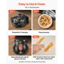 Pizza Oven, 304.8 mm Electric Pizza Maker, 1200W Electric Pizzas Cooker with Cordierite Stone, 5-Mode Temperature Control, Viewi