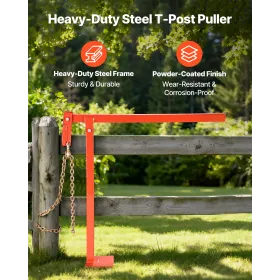 78 cm T Stolpetrækker, Heavy Duty Hegnsstolpetrækker med 109,2