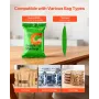 Continuous Bag Band Sealing Machine, 6-12 mm Seal Width, Horizontal Band Sealer Machine with Ink Printing, Temp & Speed Adjustab
