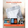 Continuous Bag Band Sealing Machine, 6-12 mm Seal Width, Horizontal Band Sealer Machine with Ink Printing, Temp & Speed Adjustab