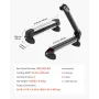 VEVOR Ski & Snowboard Roof Rack, Carry up to 4 Pairs of Skis or 2 Snowboards, 2 PCS Aluminum Universal Car Roof Rack Top Holder 