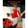 Safety Gas Can, 9.5 L Type II Red Safety Can for Gasoline with Stainless Steel Flame Arrester, Self-Closing Lid, and Flexible Me