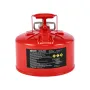 Safety Gas Can, 9.5 L Type II Red Safety Can for Gasoline with Stainless Steel Flame Arrester, Self-Closing Lid, and Flexible Me