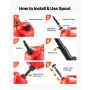 Fuel Container, 19 L, Gas Tank with Spout & Clear Scale, 15 L/min Max Flow Rate, Secure & Leak-proof, Portable Flat Fluid Contai