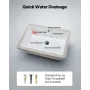 Undermount Bathroom Sink, 470 x 335 mm Rectangular White Ceramic Vessel Sink with Overflow Hole, Under Counter Drop in Modern La