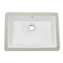 VEVOR undermonteret badeværelsesvask, 470 x 335 mm Rektangulær hvid keramisk karvask med overløbshul, under Counter Drop in Mod