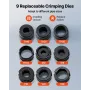 Hydraulic Pipe Crimping Tool, Multi-Functional Tube Fittings Crimper with TH16 TH20 TH26 TH32 Jaws for PEX & Aluminum-Plastic Pi