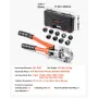 VEVOR Hydraulisk rørpresseværktøj, multifunktionel rørfittingspresser med TH16 TH20 TH26 TH32 kæber til PEX & Aluminium-Plas