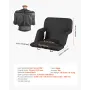 VEVOR Stadium Seat, 6 Adjustable Angle Bleacher Chair, 69.85mm Cushion Stadium Seat with Back Support and Armrest, Wide Bleacher