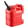Fuel Container, 9.5 L, Gas Tank with Spout & Clear Scale, 15 L/min Max Flow Rate, Secure & Leak-proof, Portable Flat Fluid Conta
