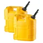 Fuel Container, 19 L, Gas Tank with Spout & Clear Scale, 15 L/min Max Flow Rate, Secure & Leak-proof, Portable Flat Fluid Contai