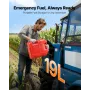 VEVOR Fuel Container, 19 L, Gas Tank with Spout & Clear Scale, 15 L/min Max Flow Rate, Secure & Leak-proof, Portable Flat Fluid 