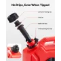 VEVOR Fuel Container, 5 L, Gas Can with Spout and Lockable Bracket, 15 L/min Max Flow Rate, Secure & Leak-proof, Portable Flat F