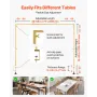 Over the Table Rod Stand with Clamps, Adjustable 71-249 cm Length & 33-106 cm Height, Table Arch Stand with Floral Accessories, 