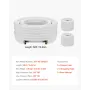 15.2m Mini Split Line Set, 6.4 & 9.5mm OD AC Copper Tubing Pipe, 3/8 White PE Thickened Insulated Coil with Flared Nuts, Strappi