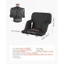 Stadium Seat, 6 Adjustable Angle Wide Bleacher Chair, 73.66mm Cushion Padded Stadium Seat with Armrest and Back Support, Stadium