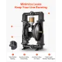 Air Operated Double Diaphragm Pump, 598 L/min Max, Standard Inlet & Outlet Air Pneumatic Waste Oil Transfer Pump, Aluminum Alloy