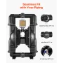 Air Operated Double Diaphragm Pump, 598 L/min Max, Standard Inlet & Outlet Air Pneumatic Waste Oil Transfer Pump, Aluminum Alloy