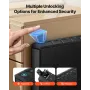 Gun Safe, Slider Handgun Gun Safe with Fingerprint/Password/Key, 3-Way Quick Access Firearm Case Box with Lighting for 1 Pistol 