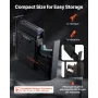 Gun Safe, Slider Handgun Gun Safe with Fingerprint/Password/Key, 3-Way Quick Access Firearm Case Box with Lighting for 1 Pistol 