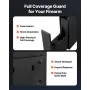 Gun Safe, Slider Handgun Gun Safe with Fingerprint/Password/Key, 3-Way Quick Access Firearm Case Box with Lighting for 1 Pistol 