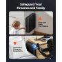 Gun Safe, Slider Handgun Gun Safe with Fingerprint/Password/Key, 3-Way Quick Access Firearm Case Box with Lighting for 1 Pistol 