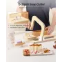 Soap Cutter, 0-2 inch Adjustable Thickness, Wood Soap Slicer with Stainless Steel Adjustable Wire Tension, with Extra Wires, Mul