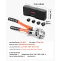 VEVOR Hydraulic Pipe Crimping Tool, PEX & Aluminum-Plastic Tube Fittings Crimper with TH16 TH20 TH26 TH32 Jaws & Carrying Case, 