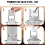 Ice Ball Press, 2.4 "Ice Ball Maker, Aircraft Al Alloy Ice Ball