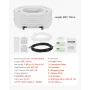 7.6m Mini Split Line Set, 9.5 & 15.9mm OD AC Copper Tubing Pipe, 3/8 White PE Thickened Insulated Coil with Flared Nuts, Rich Fi