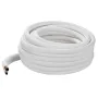 VEVOR 7.6m Mini Split Line Set, 9.5 & 15.9mm OD AC Copper Tubing Pipe, 3/8 White PE Thickened Insulated Coil with Flared Nuts, R