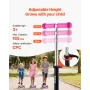 VEVOR Kick Scooter for Kids Ages 3+, 3-Wheel Toddler Scooter with Light-Up Wheels, Adjustable Height Handlebar, Wide Anti-Slip D