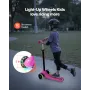 Kick Scooter for Kids Ages 3+, 3-Wheel Toddler Scooter with Light-Up Wheels, Adjustable Height Handlebar, Wide Anti-Slip Deck, L