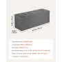 VEVOR Foldable Storage Ottoman Bench, End of Bed Bench with Side Bags, Folding Upholstered Storage Chest Supports 660 lbs, Linen