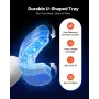 VEVOR Teeth Whitening Kit with LED Light, 32 LED Accelerator Lights, Whitening Gel Syringe, Desensitizing Gel, and U-Shaped Tray