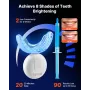 VEVOR Teeth Whitening Kit with LED Light, 32 LED Accelerator Lights, Whitening Gel Syringe, Desensitizing Gel, and U-Shaped Tray