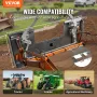VEVOR Skid Steer-fastgørelsesplade, 3/8" Skid Steer-monteringsplade med 2,28" hitch-modtager, hurtigmonterede læsseplader,