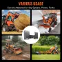 VEVOR Skid Steer-fastgørelsesplade, 3/8" Skid Steer-monteringsplade med 2,28" hitch-modtager, hurtigmonterede læsseplader,